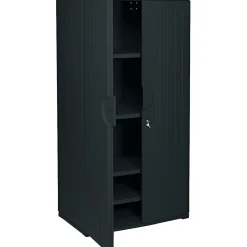 New ® Officeworks® Polyethylene Storage Cabinet, Non-Assembled, 72Hx36Wx22D