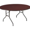 Discount Premium Folding Table, 60"Dia., Mahogany (55264) Folding Tables