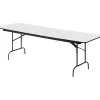Hot ® Premium Wood Laminate Folding Tables, 96x30", Gray Folding Tables