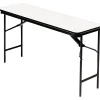 Clearance ® Premium Wood Laminate Folding Tables, 72x18", Gray Folding Tables