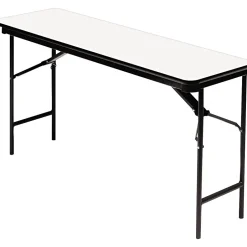 Clearance ® Premium Wood Laminate Folding Tables, 72x18", Gray Folding Tables