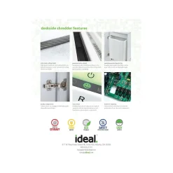 IDEAL 2445 P-7 Security 14 Sheet Super Micro Cut Commercial Shredder (IDEDSH0067H)* Shredders & Accessories