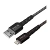 Power Cables<iHome 10' Lightning to USB Type-A Power Cable, Male to Male, Black (2IHLC1022B7L2)