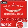 Keurig K-Cups<Intelligentsia Organic El Gallo Coffee, Keurig K-Cup Pod, Light Roast, 20/Box, 4 Boxes/Carton (5000371867CT)