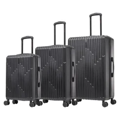 InUSA Drip Hardside Spinner Luggage Set, (IUDRISML-BLK)