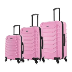 InUSA Endurance 3-Piece Hardside Spinner Luggage Set, Pink (IUENDSML-PNK)