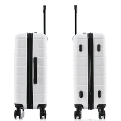 InUSA Trend 2-Piece Hardside Spinner Luggage Set, (IUTRE0SM-WHI)