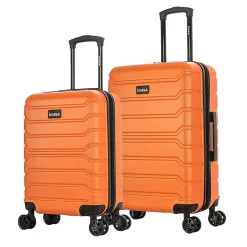 InUSA Trend 2-Piece Hardside Spinner Luggage Set, (IUTRE0SM-ORA)