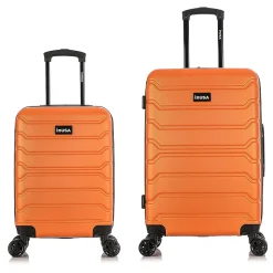 InUSA Trend 2-Piece Hardside Spinner Luggage Set, (IUTRE0SM-ORA)