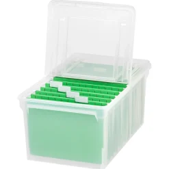 Iris Letter Size File Box Storage, Clear (139921) Outlet