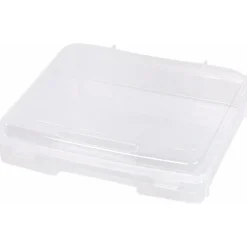 Iris Plastic File Box with Latching Lid, Letter Size, Clear, 6/Pack (150655) Outlet