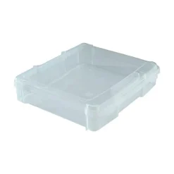 Iris Plastic File Box with Latching Lid, Letter Size, Clear, 6/Pack (150655) Outlet