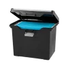 Iris Portable File Box with Organizer Lid, Letter Size, Black (110977) Best