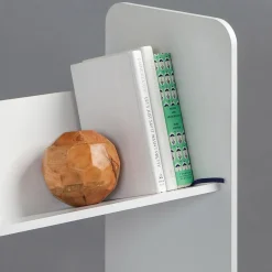 Discount 3-Tier Tilted Shelf Book Rack, White (596102) Bookcases