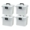 Iris WeatherPro Plastic File Box with Latching Lid, Letter/Legal Size, Clear, 4/Pack (110350) Discount