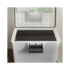 Iris WeatherPro Plastic File Box with Latching Lid, Letter/Legal Size, Clear, 4/Pack (110350) Discount