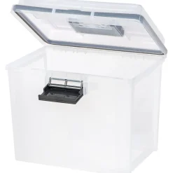 Iris WeatherPro Portable File Box, Letter Size, Clear (110351) Sale