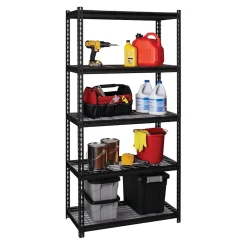 Hot 2300 lb. Wire Rivet Series 5-Shelf Metal/Wire Deck Shelving Unit, 36