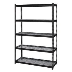Clearance 2300 lb. Wire Rivet Series 5-Shelf Metal/Wire Deck Shelving Unit, 48
