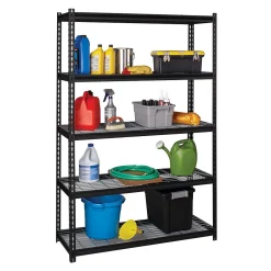 Clearance 2300 lb. Wire Rivet Series 5-Shelf Metal/Wire Deck Shelving Unit, 48