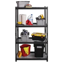 2300 lb. Wire Rivet Series 4-Shelf Metal/Wire Deck Shelving Unit, 36