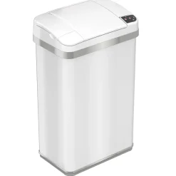 iTouchless Automatic Touchless Sensor Trash Can with Odor Filter and Fragrance – 4 Gallon - White