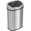 iTouchless SensorCan Stainless Steel Sensor Trash Can with AbsorbX Odor Control System, Silver, 13 gal. (ITOS13B)