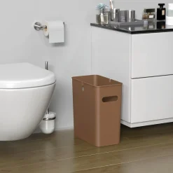 iTouchless SlimGiant Polypropylene Trash Can with no Lid, Toffee Brown, 4.2 gal., 6/Pack (SG105Nx6)