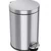 iTouchless SoftStep Round Stainless Steel Step Trash Can with Hinged Lid, 3.17 Gallon (IP03RSS)