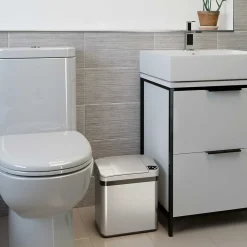 iTouchless Stainless Steel Sensor Trash Can Combo Pack, Silver, 13 gal. and 2.5 gal (CDZT1302SS)