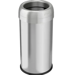 iTouchless Stainless Steel Open Top Trash Can, Silver, 16 gal. (OL16STR)
