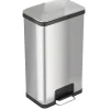 iTouchless Stainless Steel Step Trash Can, Silver, 18 gal. (PC18SN)