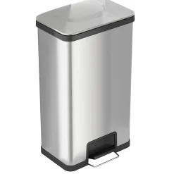 iTouchless Stainless Steel Step Trash Can, Silver, 18 gal. (PC18SN)