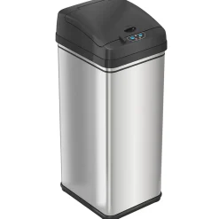 iTouchless Stainless Steel Sensor Trash Can, 13 Gallon, Silver (DZT13)