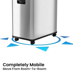 iTouchless Stainless Steel Rectangular Sensor Trash Can and Recycle Bin, 16 Gal., Silver (IT16RES)