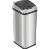 iTouchless Stainless Steel Sensor Trash Can Platinum Edition with AbsorbX Odor Control System, 13 Gal., Silver (IT13RX)