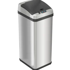 iTouchless Stainless Steel Sensor Trash Can Platinum Edition with AbsorbX Odor Control System, 13 Gal., Silver (IT13RX)