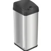 iTouchless Stainless Steel Sensor Trash Can with Wide Lid Opening and AbsorbX Odor Control System, 13 Gal., Silver (IT13MX)