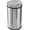 iTouchless Stainless Steel Semi-Round Sensor Trash Can with Extra-Wide Lid and AbsorbX Odor Control, 13 Gal., Silver(IT13HX)
