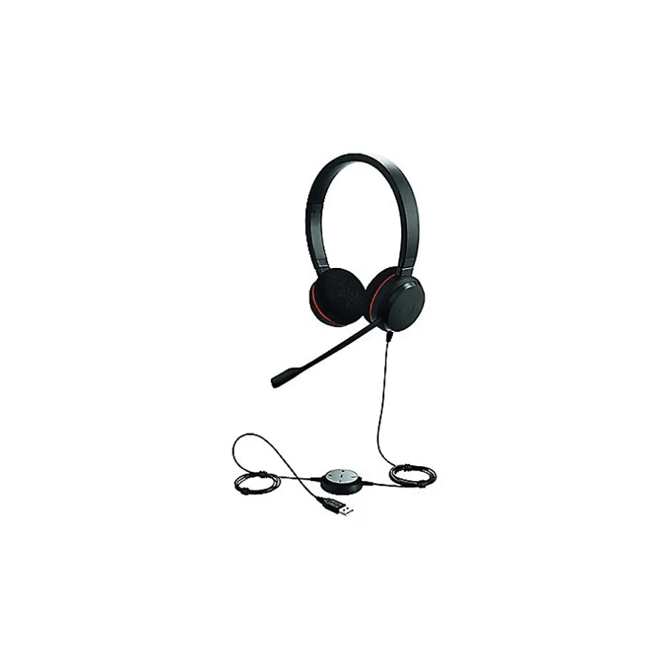 jabra Evolve 20 UC Stereo Noise Canceling Headset, Over-the-Head, Black (4999-829-409)* Headsets