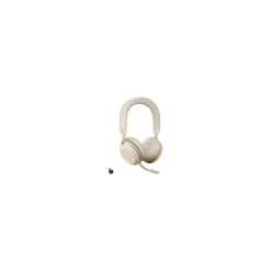 jabra Evolve2 75 Wireless Noise Canceling Bluetooth Stereo Mobile On Ear Headset, Beige (27599-989-898)* Headsets