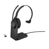 jabra Evolve2 55 Wireless Noise Canceling Bluetooth Phone & Computer Mono Headset, USB-A, MS Certified, Black (25599-899-989-01)* Headsets