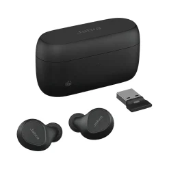 jabra Evolve2 Wireless Active Noise Canceling Earbuds, Bluetooth, Black (20797-989-999)
