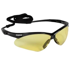 Eye Protection<KleenGuard Jackson® Nemesis Safety Glasses, Polycarbonate, Amber, Black