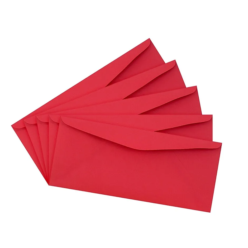 JAM Paper #9 Business Colored Envelopes, 3.875 x 8.875, Red Recycled, 25/Pack (1532900)* Business