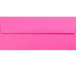 JAM Paper #10 Business Envelopes, 4 1/8" x 9 1/2", Ultra Fuchsia Pink, 100/Pack (15847d)* Business