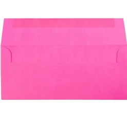 JAM Paper #10 Business Envelopes, 4 1/8" x 9 1/2", Ultra Fuchsia Pink, 100/Pack (15847d)* Business