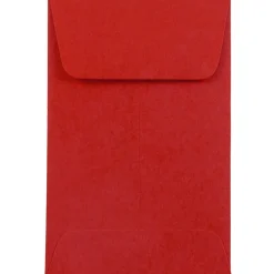 JAM Paper ® #1 Coin Business Colored Envelopes, 2.25 x 3.5, Red Recycled, 100/Pack (356730632F)* Business