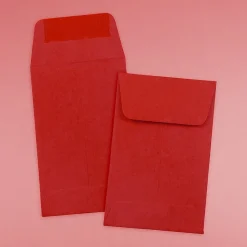 JAM Paper ® #1 Coin Business Colored Envelopes, 2.25 x 3.5, Red Recycled, 100/Pack (356730632F)* Business