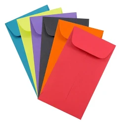 JAM Paper #6 Coin Business Colored Envelopes, 3.375 x 6, Assorted Colors, 150/Pack (3567306assrt)* Business